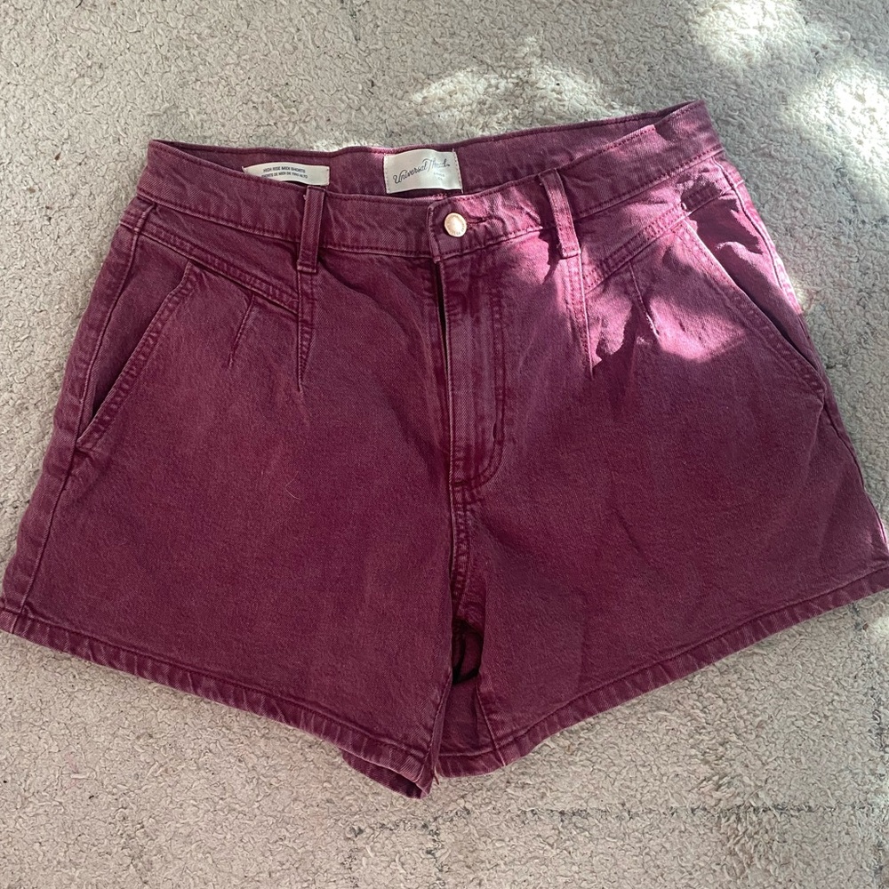 Universal Thread Women's Plum High Rise MIDI Jean Shorts